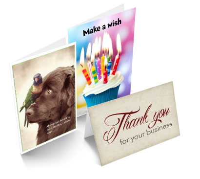Image of various greeting and thank you cards
